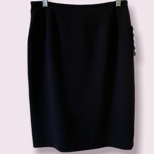 6p Kasper black petite suit skirt